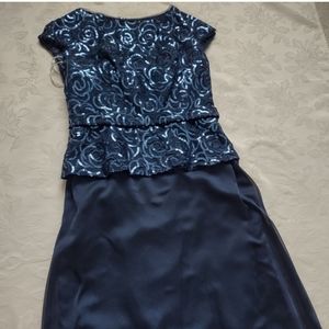 Jade by Jasmine Bejeweled Sequins Tiffany chiffon cap sleeves Sparkle Shine Maxi